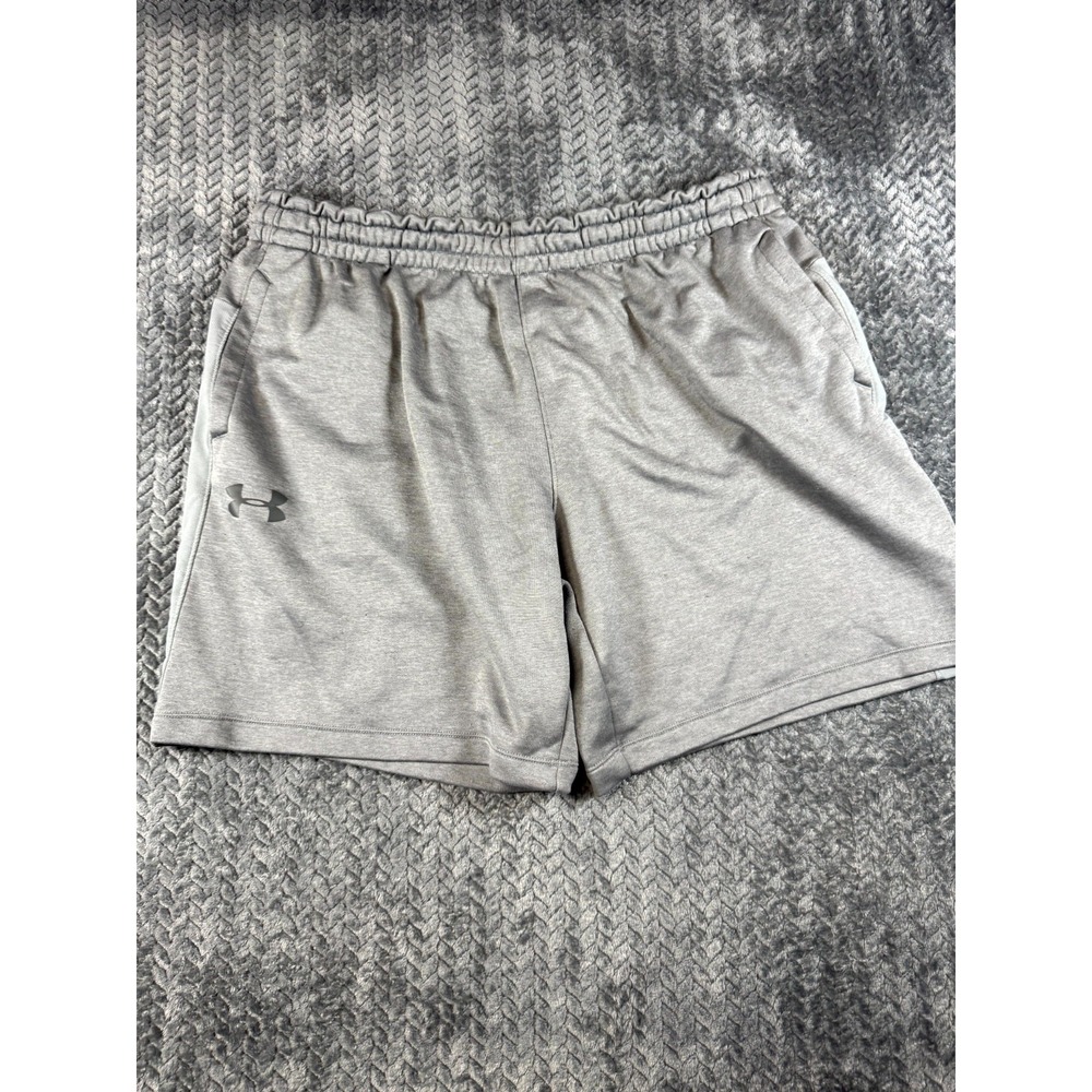 Under Armour Sweat Shorts Mens 2XL Gray French Terry Lined Elastic Waist Loose